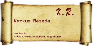 Karkus Rezeda névjegykártya